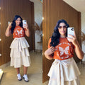 Conjuntos Saia + blusa + Cinto